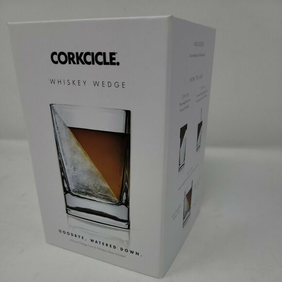 New Corkcicle Whiskey Wedge Square Cocktail Glass Ice Wedge for Bourbon & Water - Picture 1 of 12
